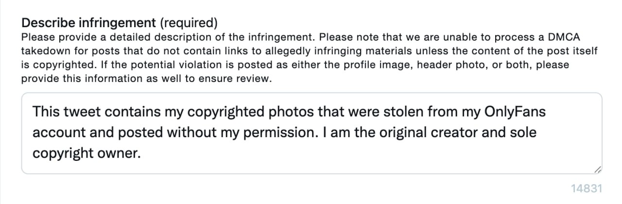 Describe infringement